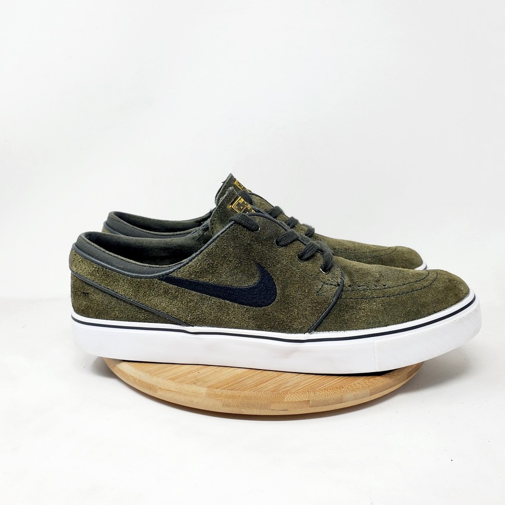 Nike SB Stefan Janoski Shoes Mens 9.5 Green Suede Low Skate Sneakers
